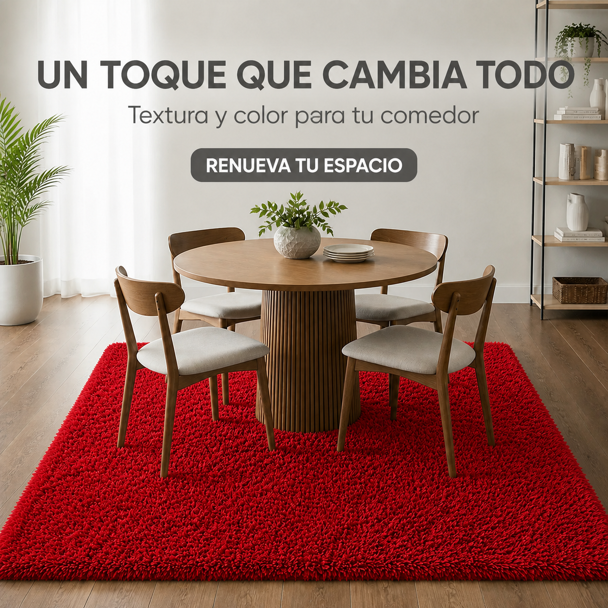 Alfombra Shaggy Pelo Medio 180×200 Antideslizante 026 Diseño Moderno-4
