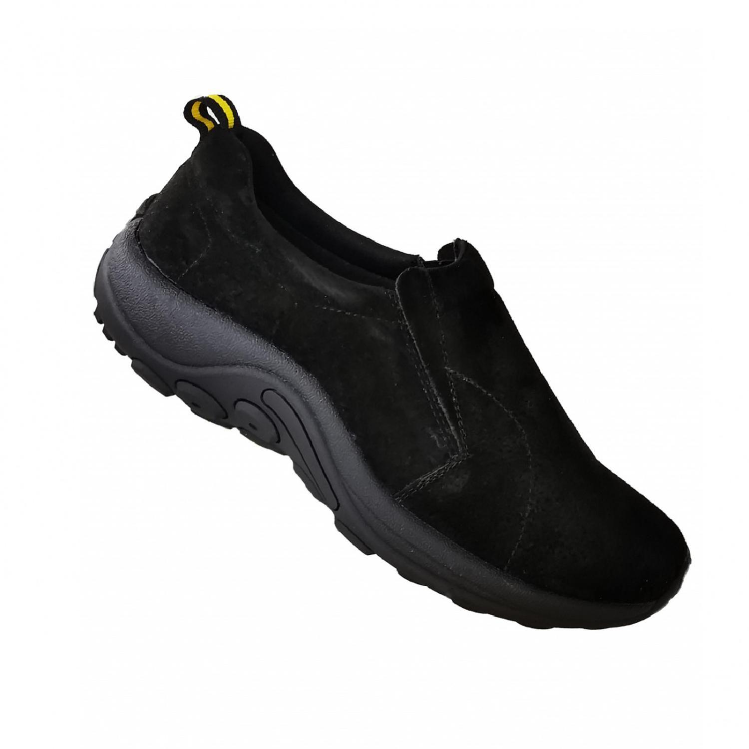 Zapatos De Hombre De Cuero Gamuzado Negro Casual 1071-0