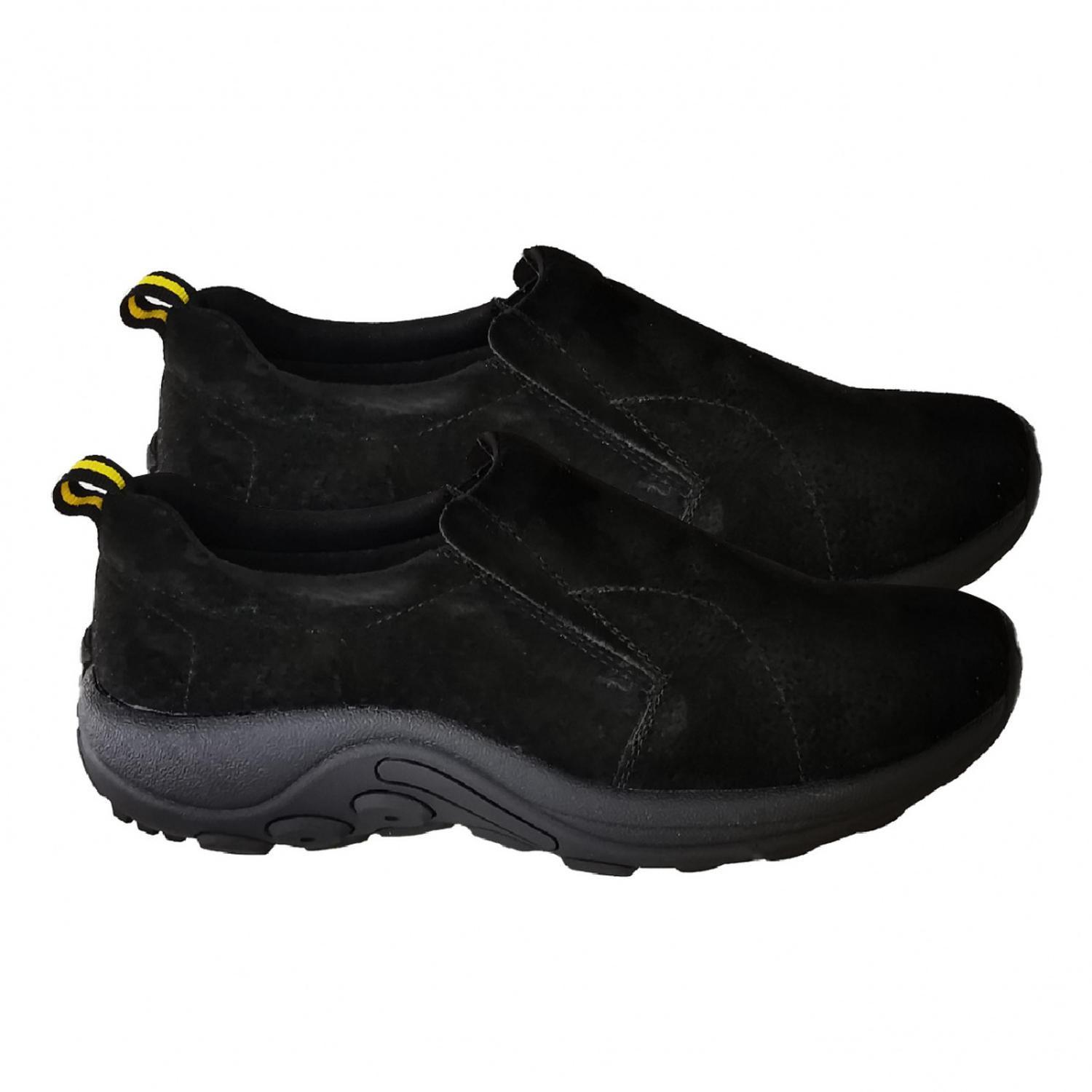 Zapatos De Hombre De Cuero Gamuzado Negro Casual 1071-2