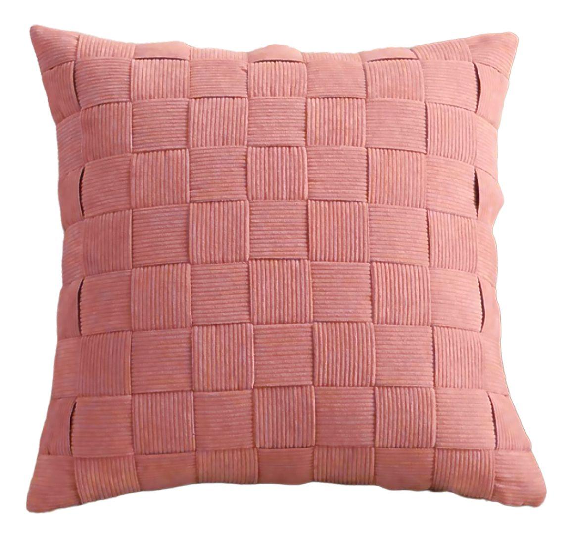 Funda Decorativa 45x45 cm | Diseño Entrelazado Rosa - 464-0