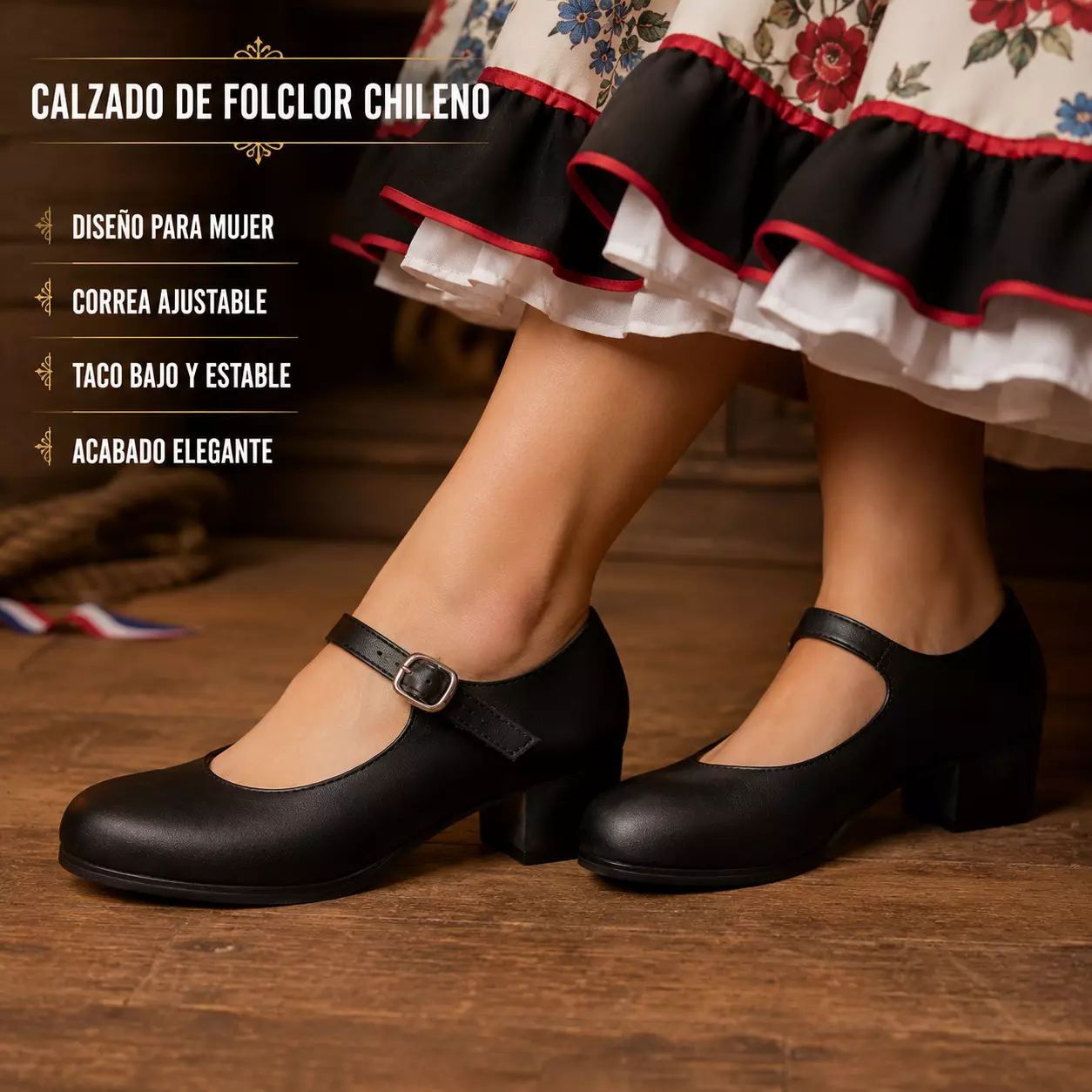 Zapato Folclórico Mujer Tradicional Armonia 7292 -7