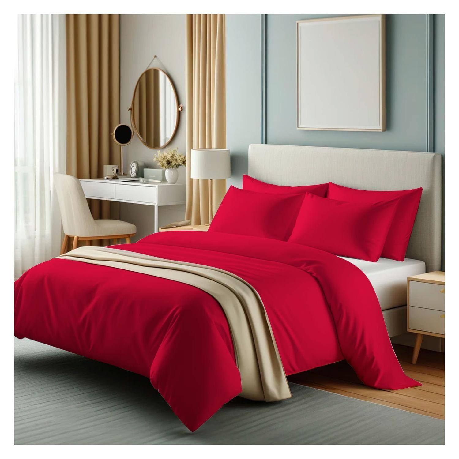 Sábanas 3000 Hilos 2.0 plazas Diseño Americano Burdeo-1