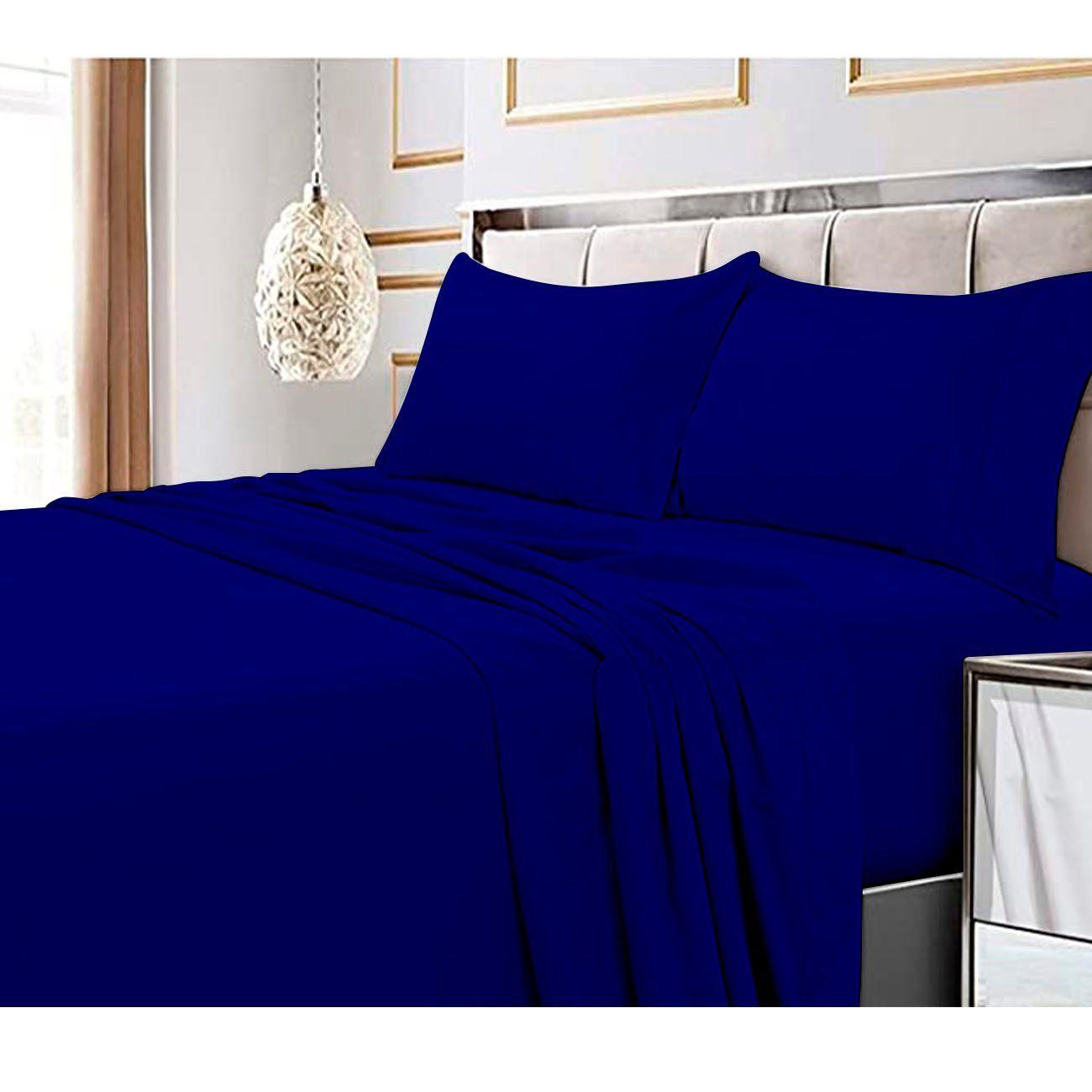 Juego de sabanas Azul 2.5 Plazas Excelente Calidad-0