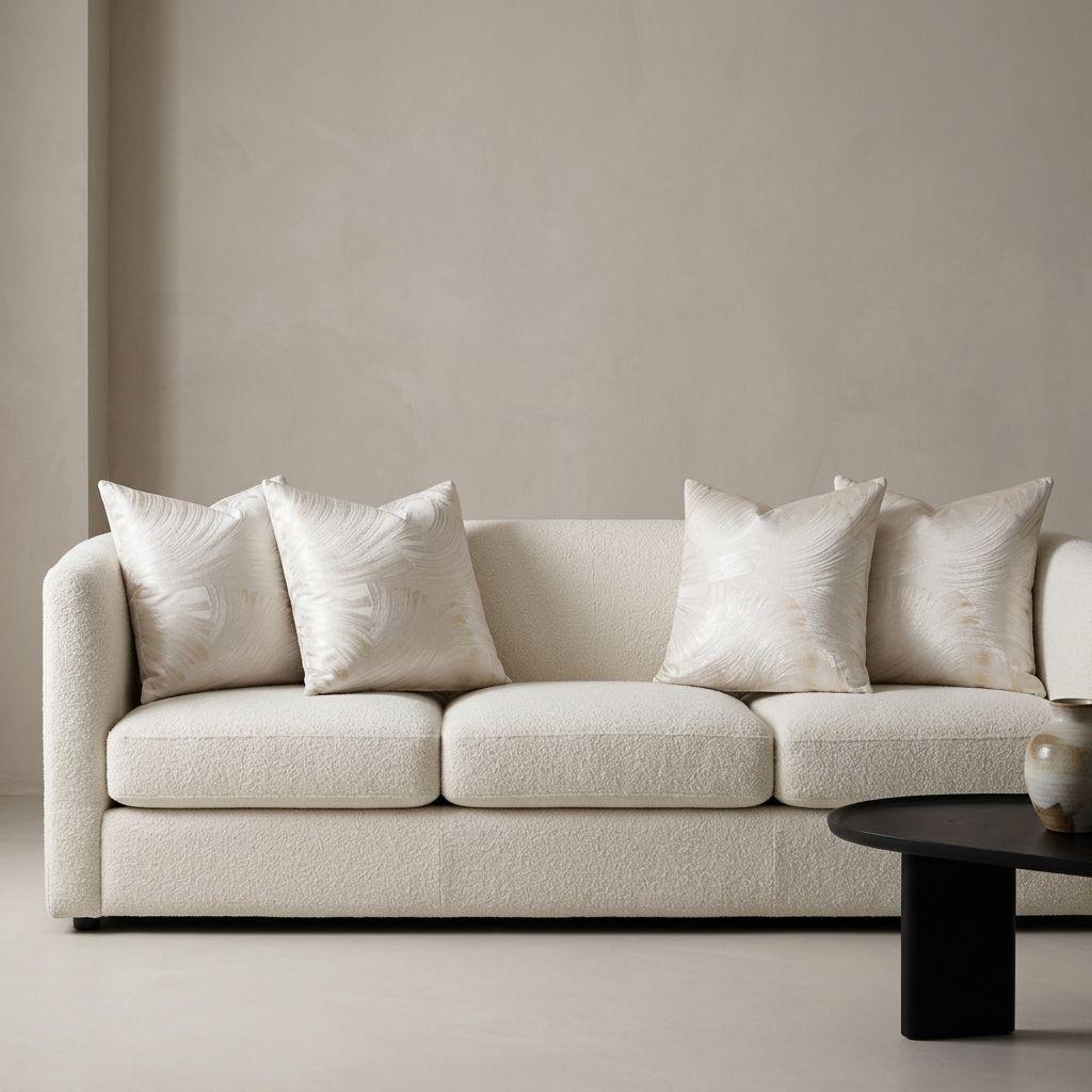 Pack 4 Fundas Satinada Blanco Ondulada 45 cm Decoración Hogar 691-2