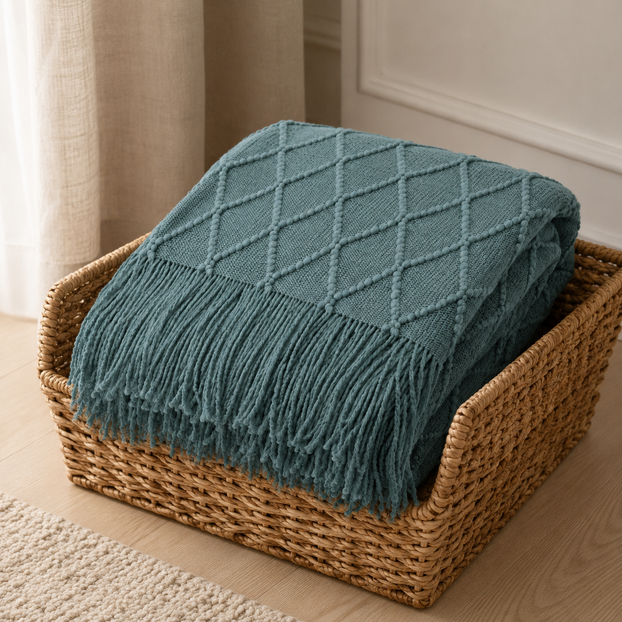 Manta Verde Liviana Decorativa Para Cama Y Sillón 012 Versátil-0