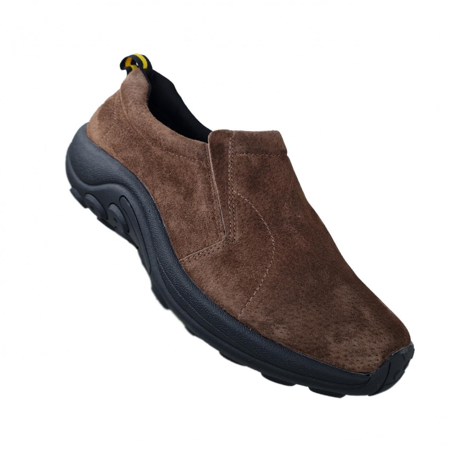 Zapatos De Hombre De Cuero Gamuzado Marron Casual 2157-0