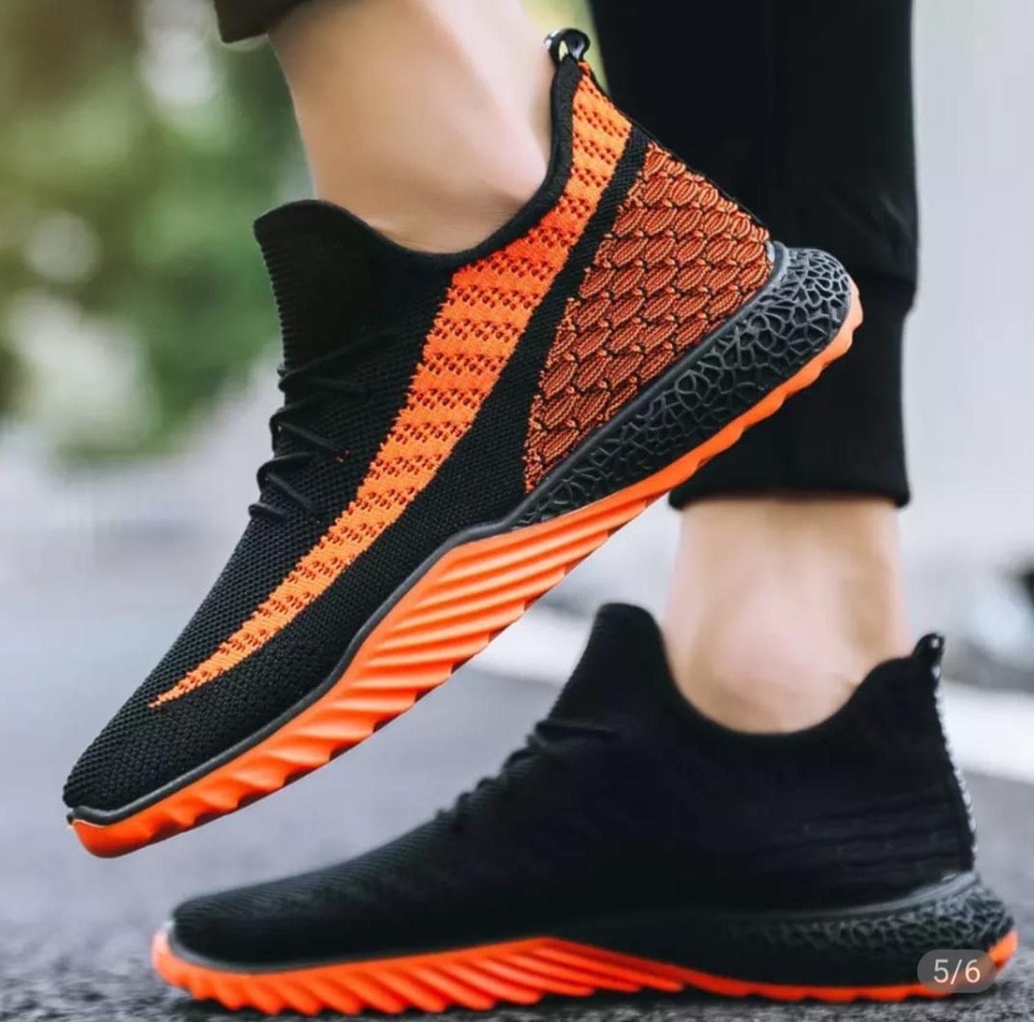 Zapatillas Transpirables Ligeras King Black&orange 1003-2