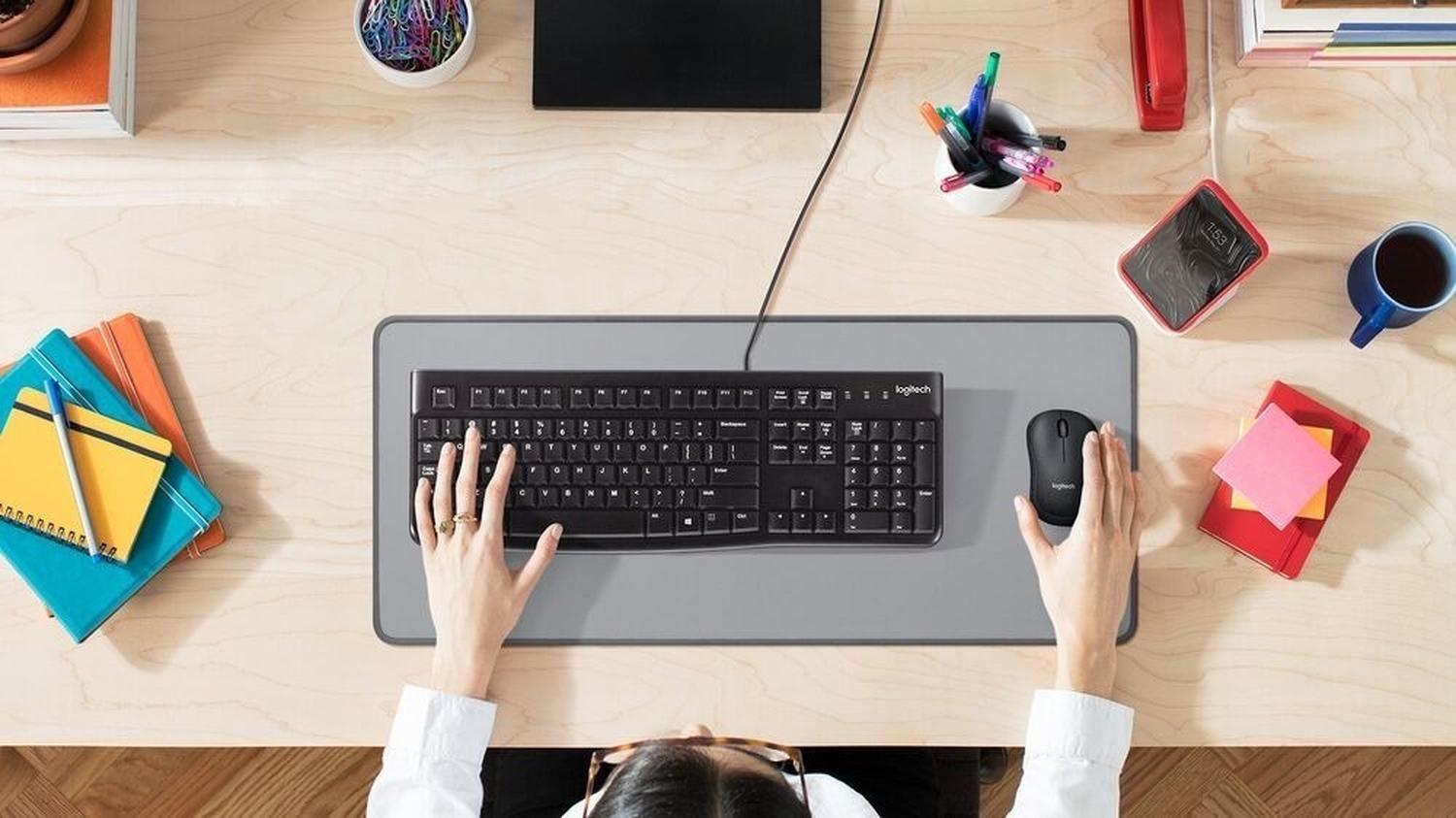 Padmouse Logitech Desk Mat Studio Grey 70x30cm Color Gris-5