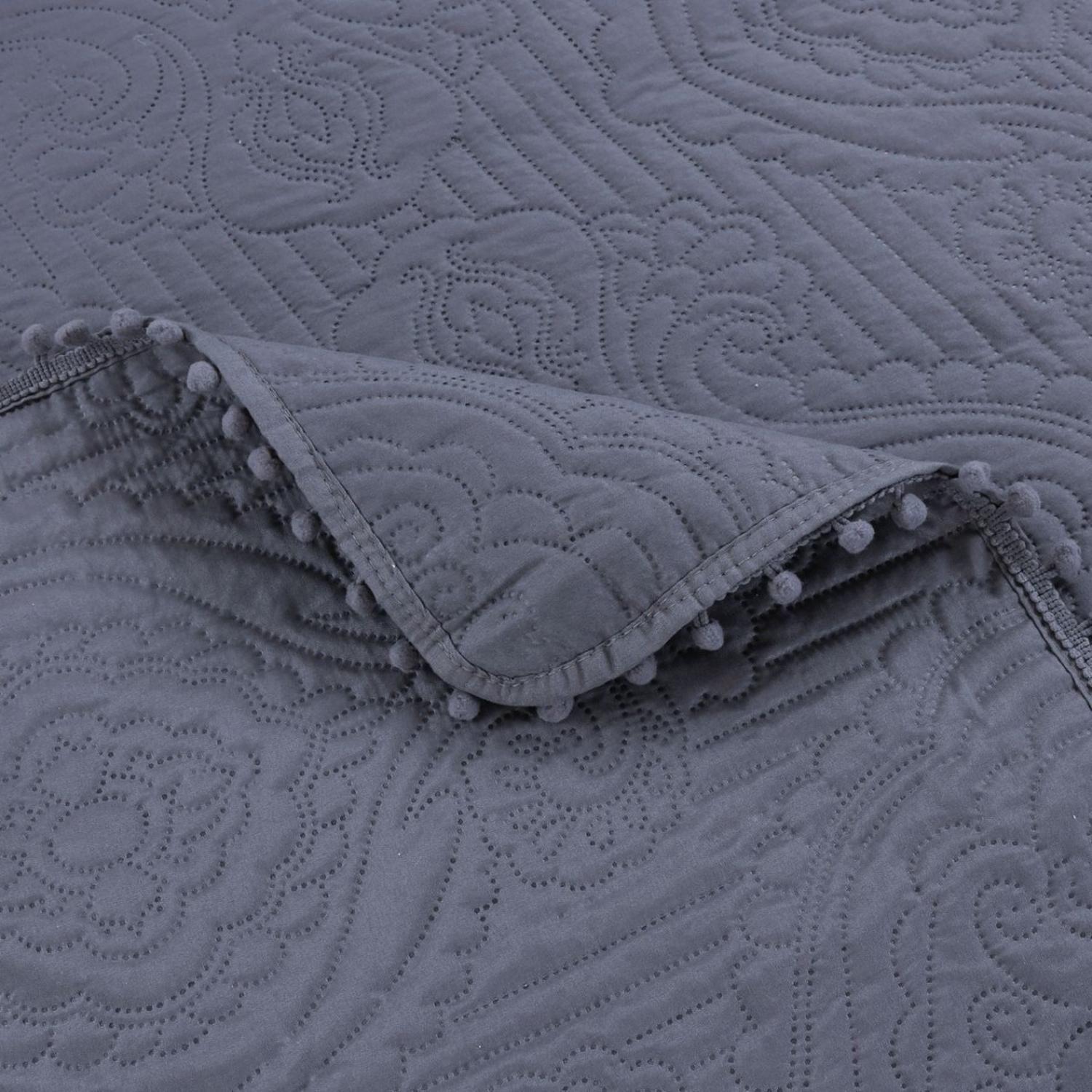 Cubrecama Quilt De Verano 2 Plazas Queen Pompones Variedad-1