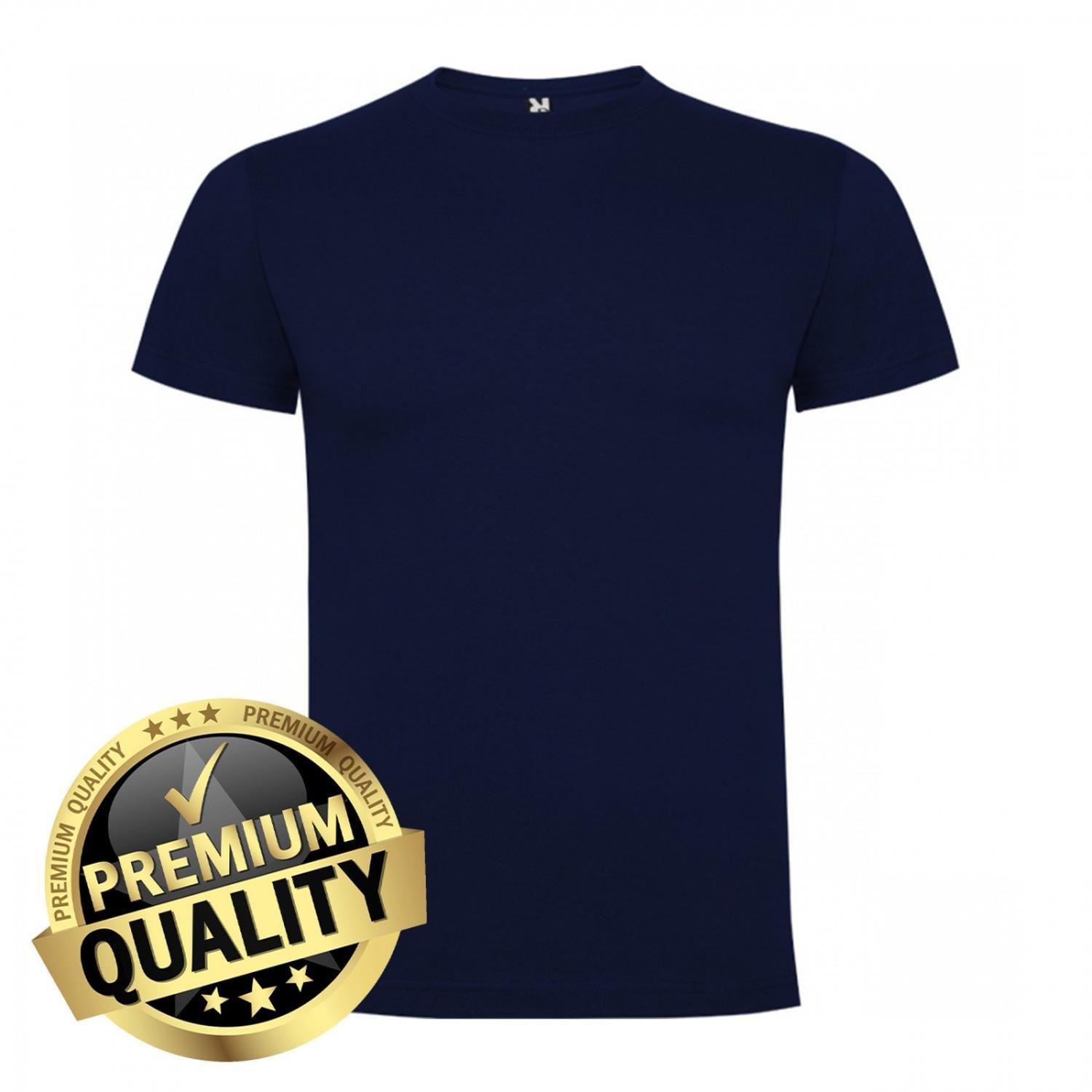 Polera Algodón Unisex Manga Corta Dogo Premium Azul Marino-0