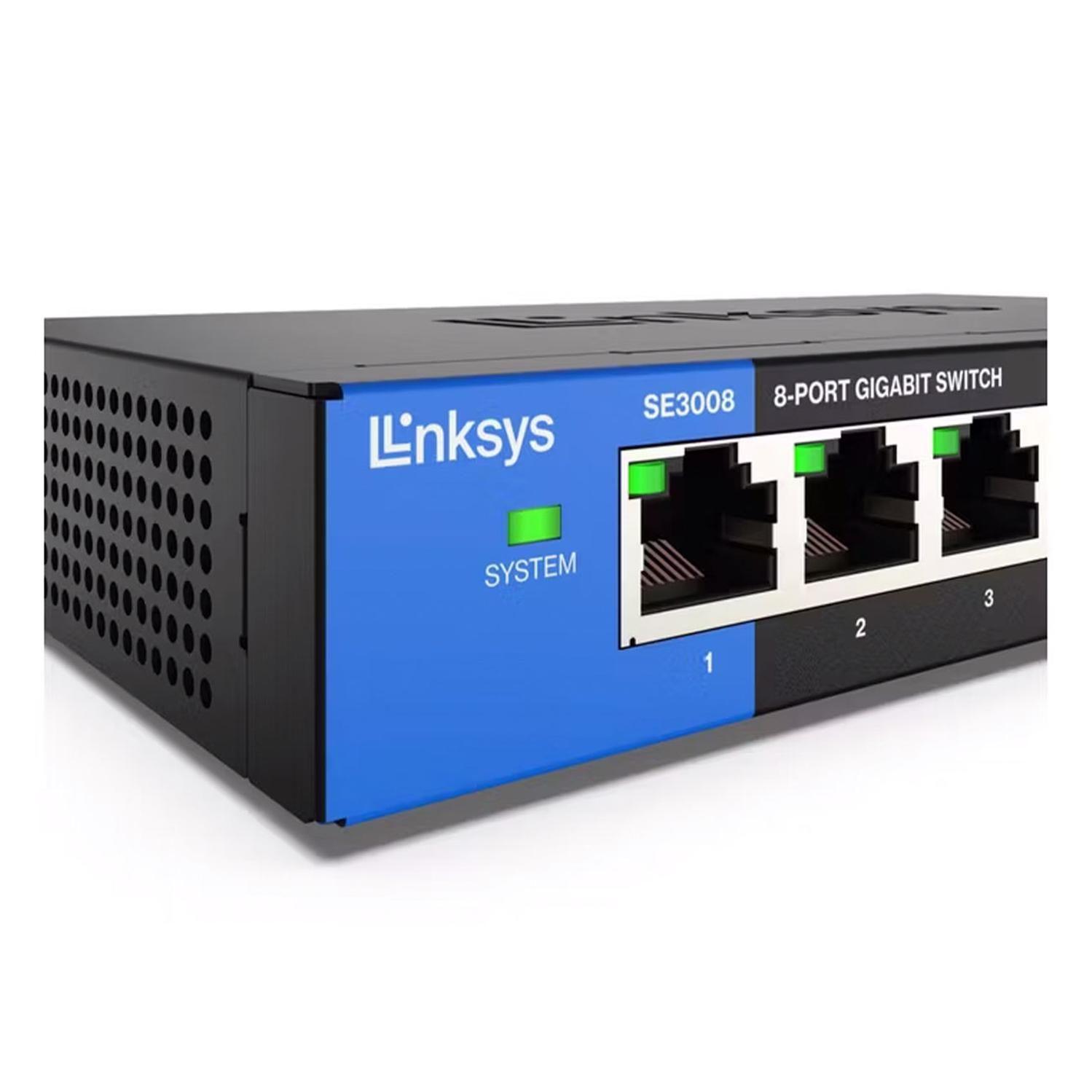 Switch Ethernet Gigabit 8 Puertos Linksys Se3008 10/100/1000-1