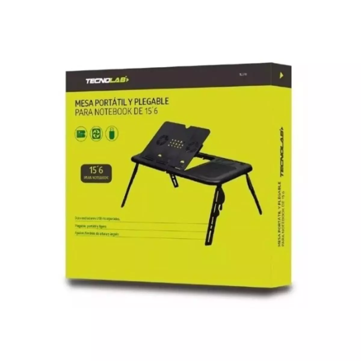 Mesa Para notebook Hasta 15 Pulagadas Con 2 Ventiladores Tecnolab TL191-2