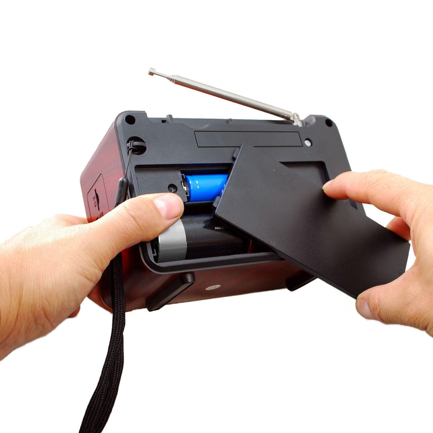 Radio Portatil Retro Mlab Classic Recargable Con Linterna-4