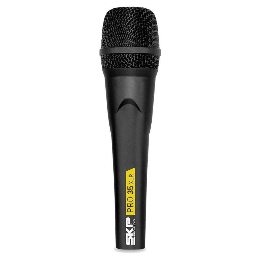 Microfono Vocal De Mano Dinamico SKP PRO35XLR Con Cable 5Mts XLR-1