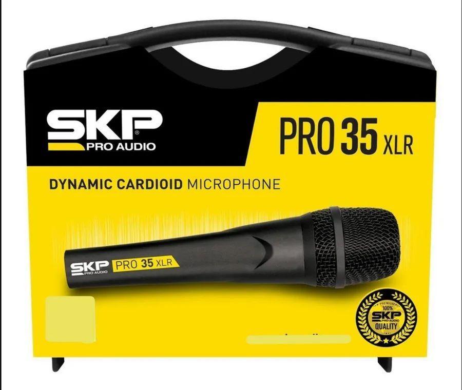 Microfono Vocal De Mano Dinamico SKP PRO35XLR Con Cable 5Mts XLR-2