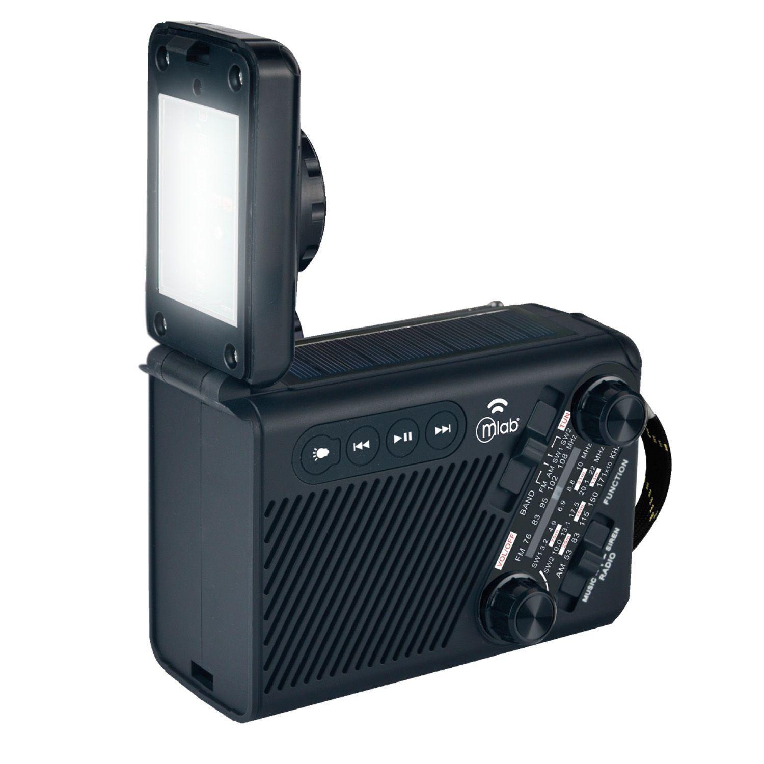 Radio Emergencia Mlab Solar y Dinamo Con Lampara Recargable 9585-2