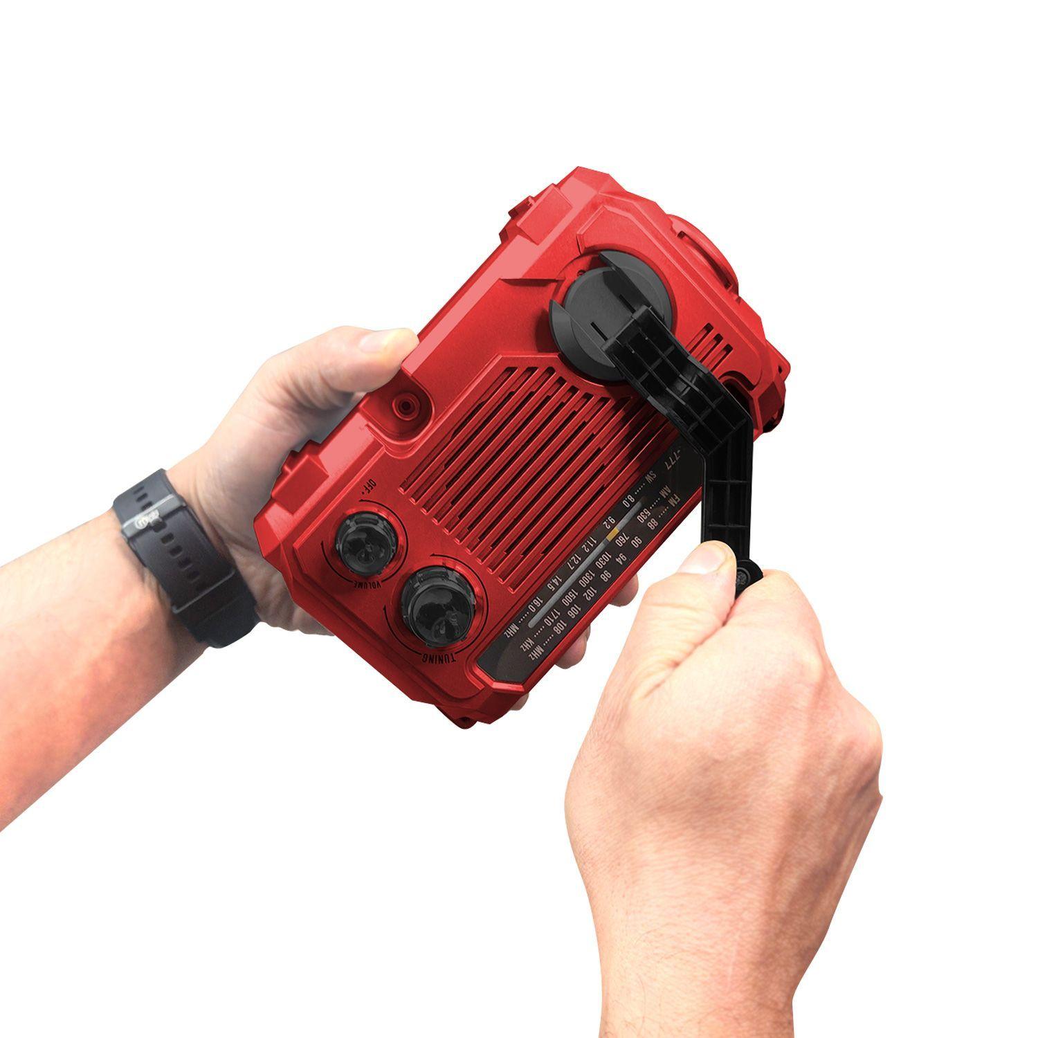 Radio Portatil Emergencia Con Dinamo Y Solar Recargable Con Linterna Mlab 9583-2