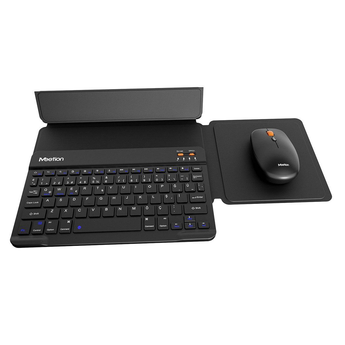Set De Teclado Mouse y Estuche con Pad Mouse Meetion BTC9660 Bluetooth-2