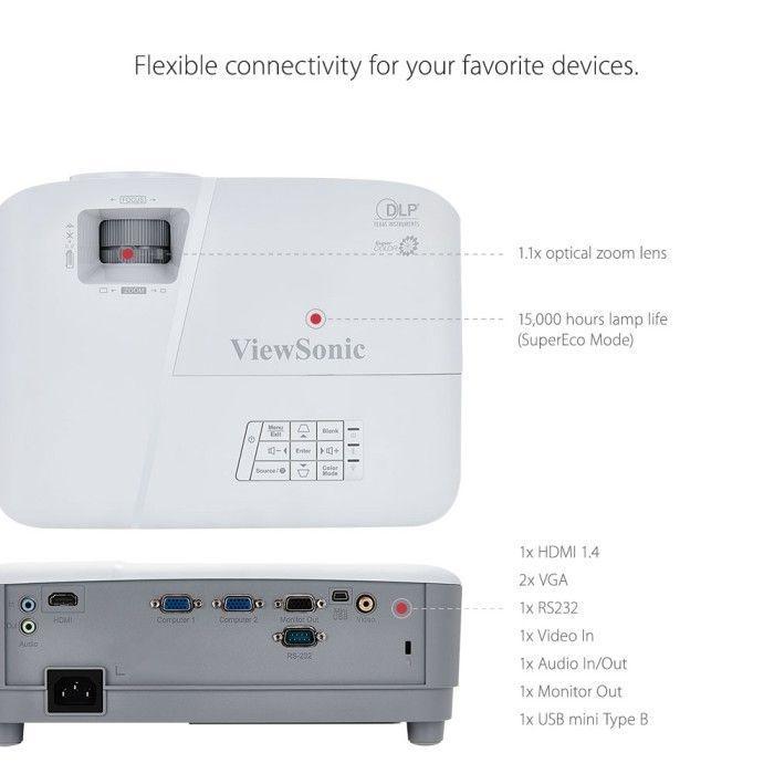 Proyector ViewSonic PA503S XGA de 4000 l menes con HDMI y trapezoidal vertical-3