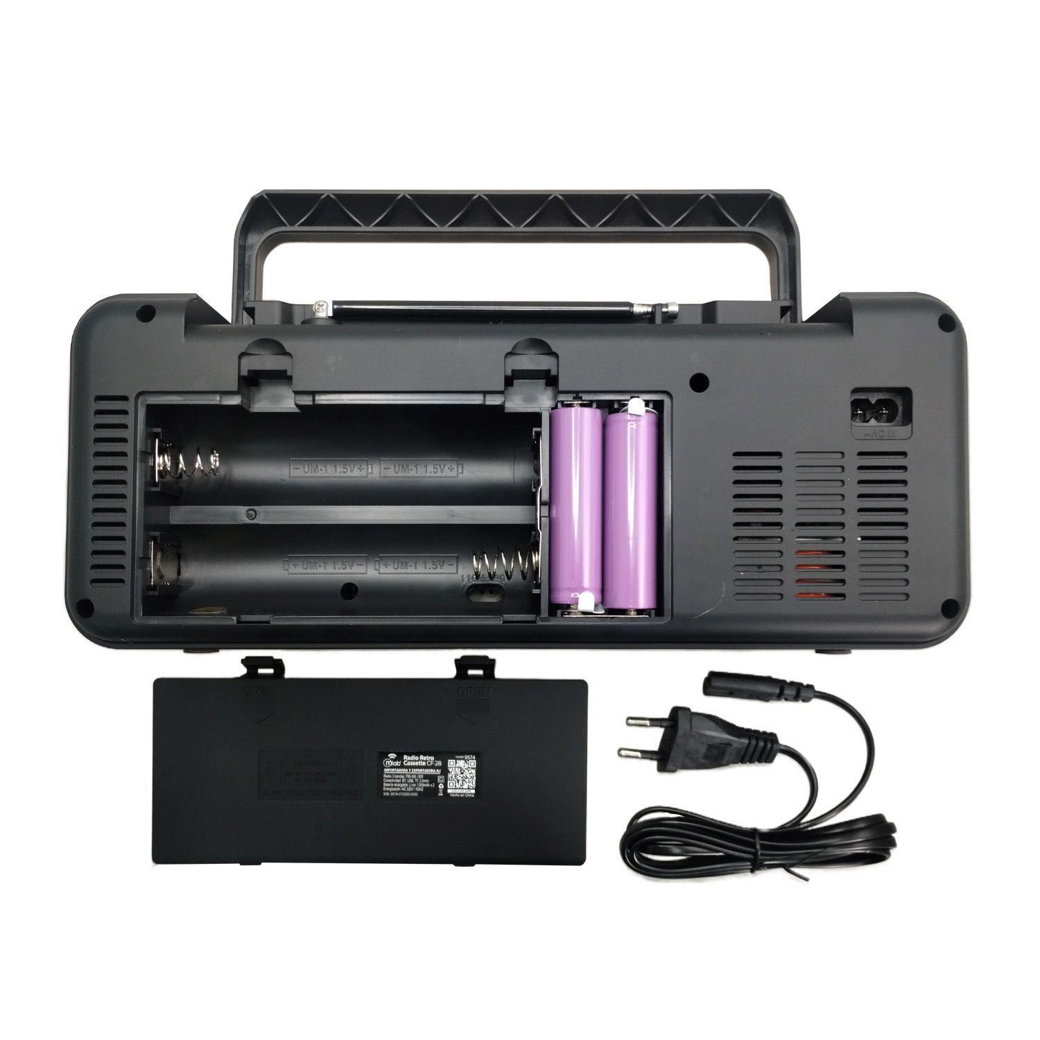 Radio Cassette Retro Recargable Mlab CF-28 Bluetooth-2