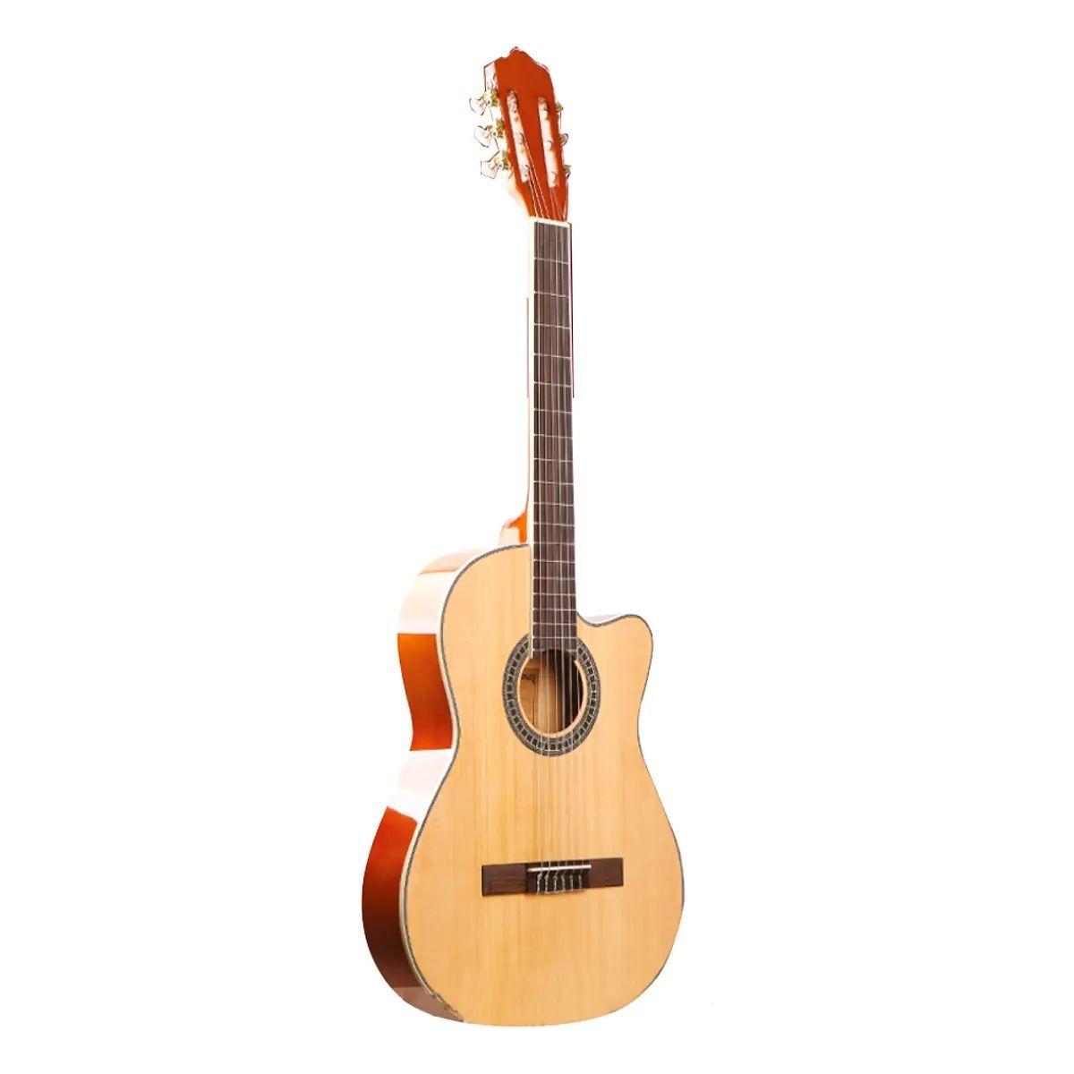 Guitarra Electroacustica Sevillana 39P Cataway Delgada Con Funda-0