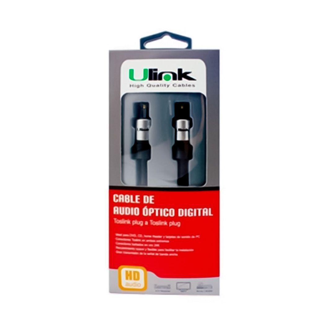 Cable de Audio Digital Optico 1 8Mts Toslink Ulink-2
