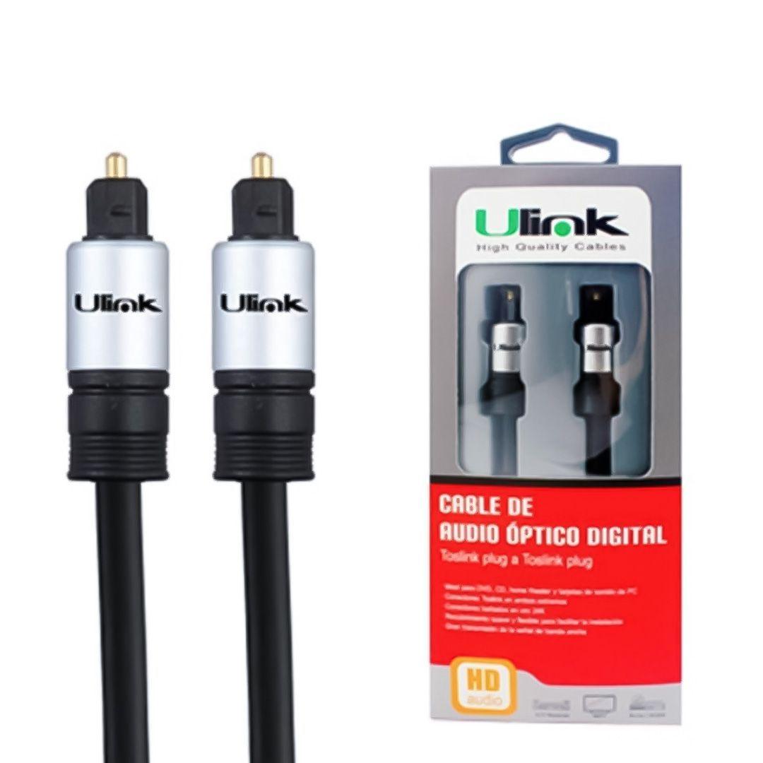 Cable de Audio Digital Optico 1 8Mts Toslink Ulink-3