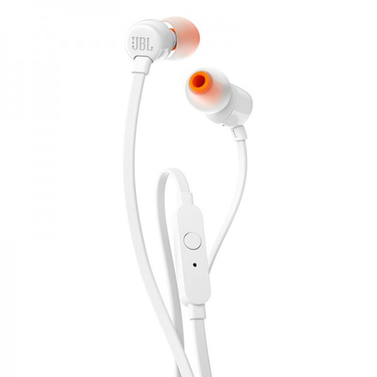 Audífono JBL T110, In-Ear, Micrófono Manos Libres, Pure Bass Sound, Blanco-0