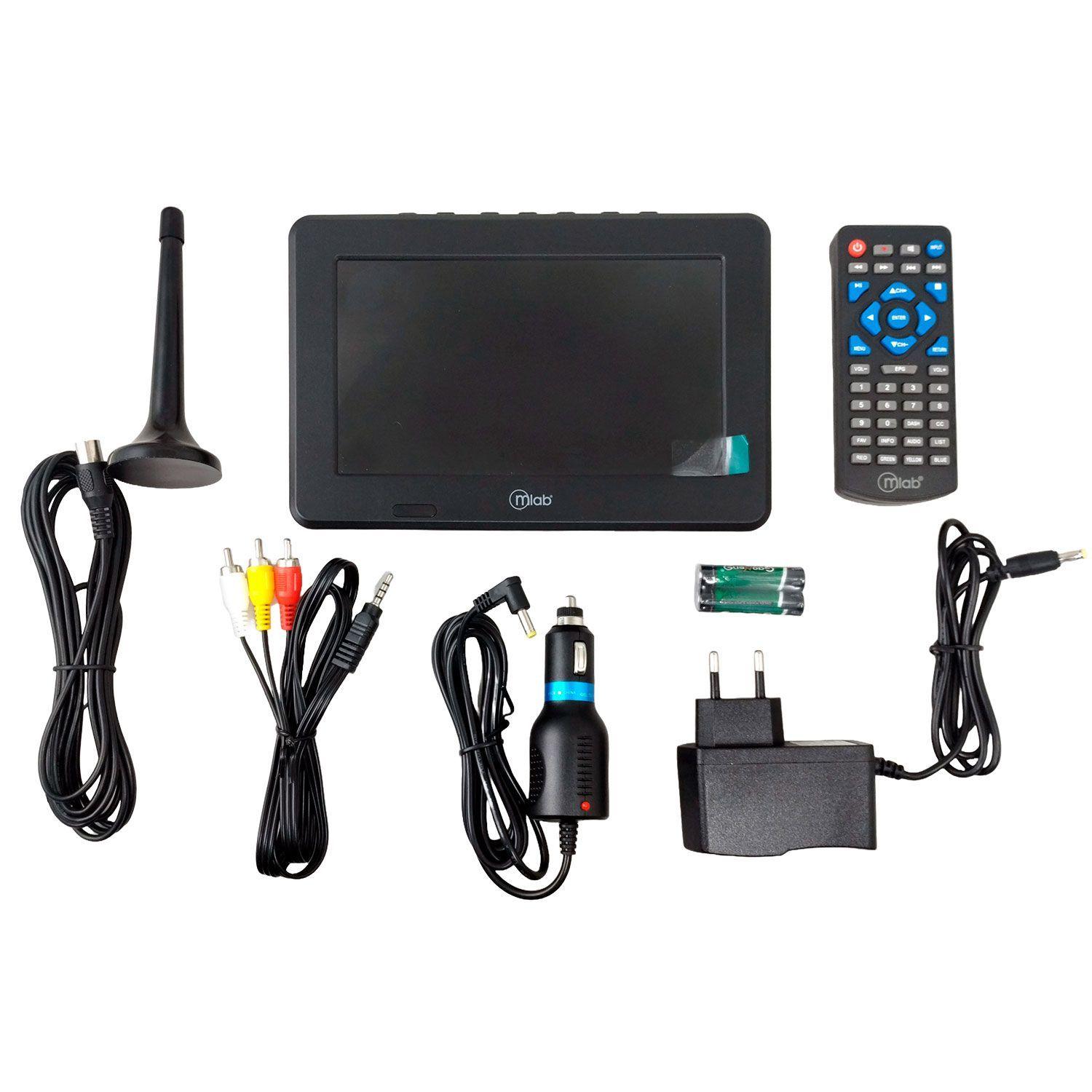 Televisor Color Digital Portatil 7 Pulgadas Mlab Recargable-1