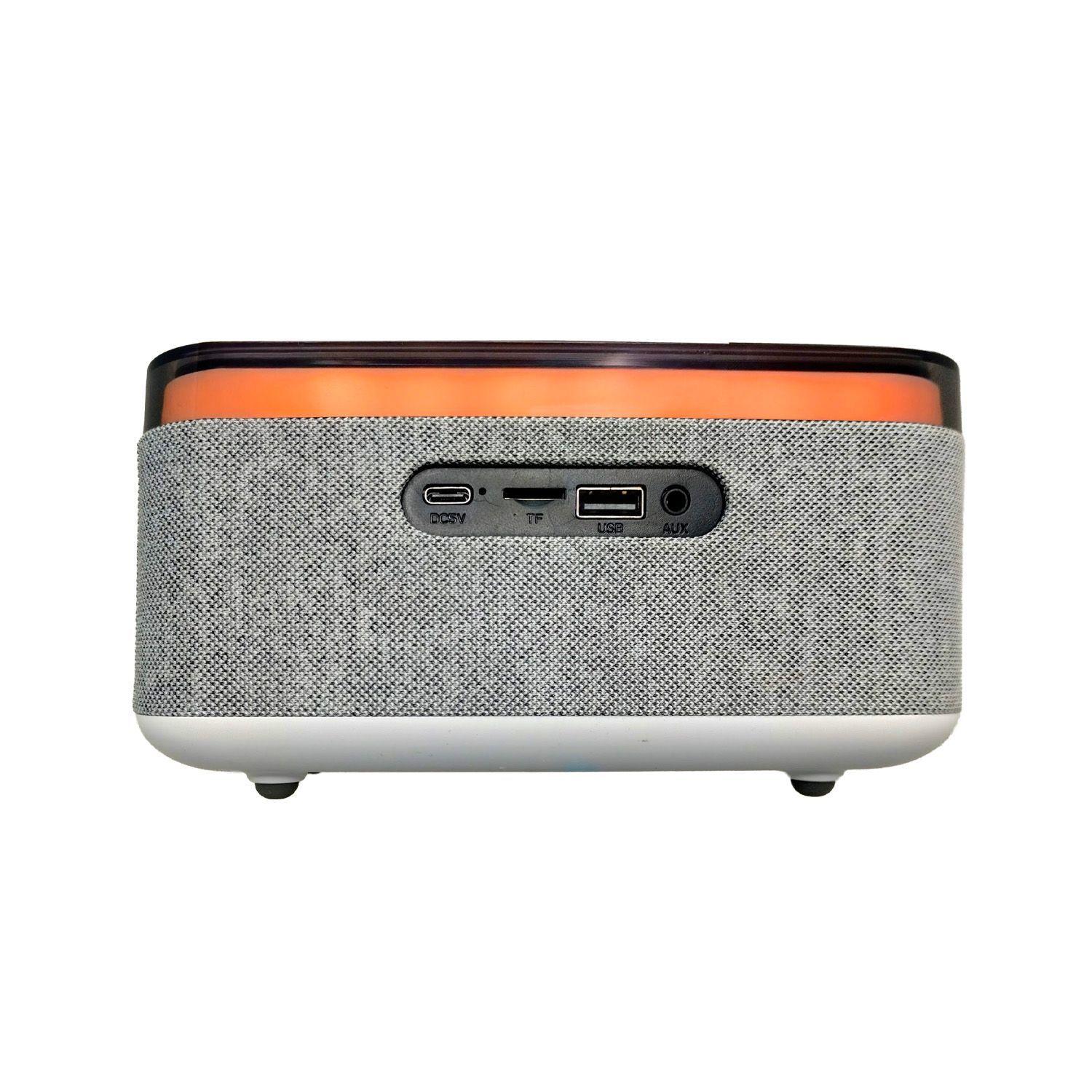 Parlante Radio Reloj Con Carga Inalambrica Mlab Ambient Light 9673-2