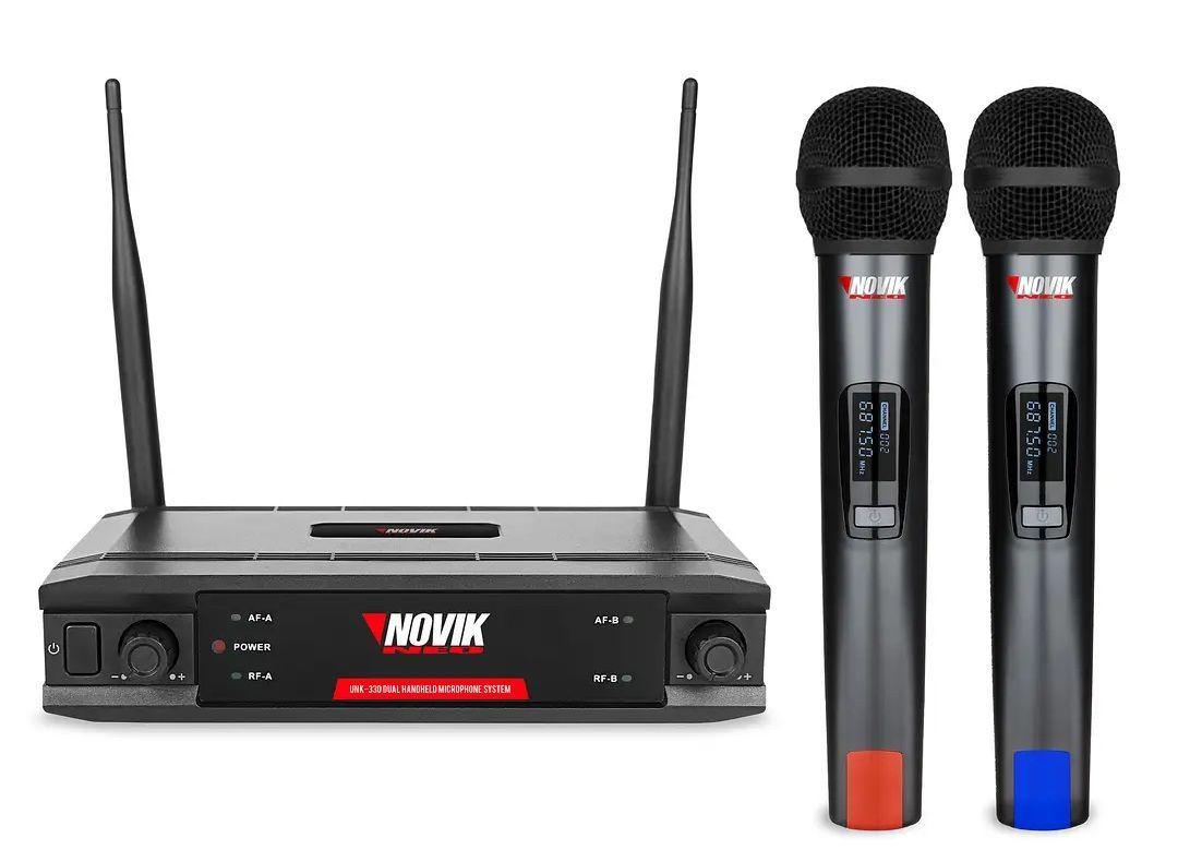 Microfono Inalambrico Doble Profesional Novik UNK330 UHF-3