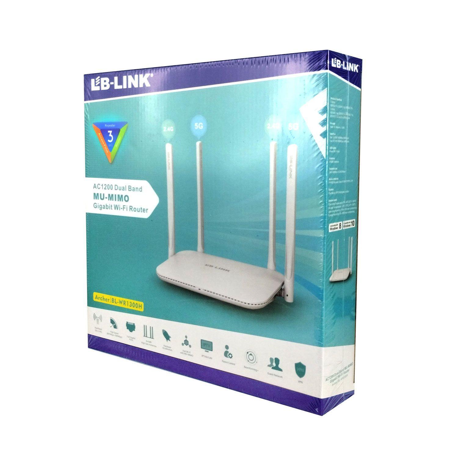 Router WIFI AC1200 Gigabit Port Dual Band 1200MBPS HIGH GANG 4 Antenas 6dBi / BL-WR1300H LB-Link-4