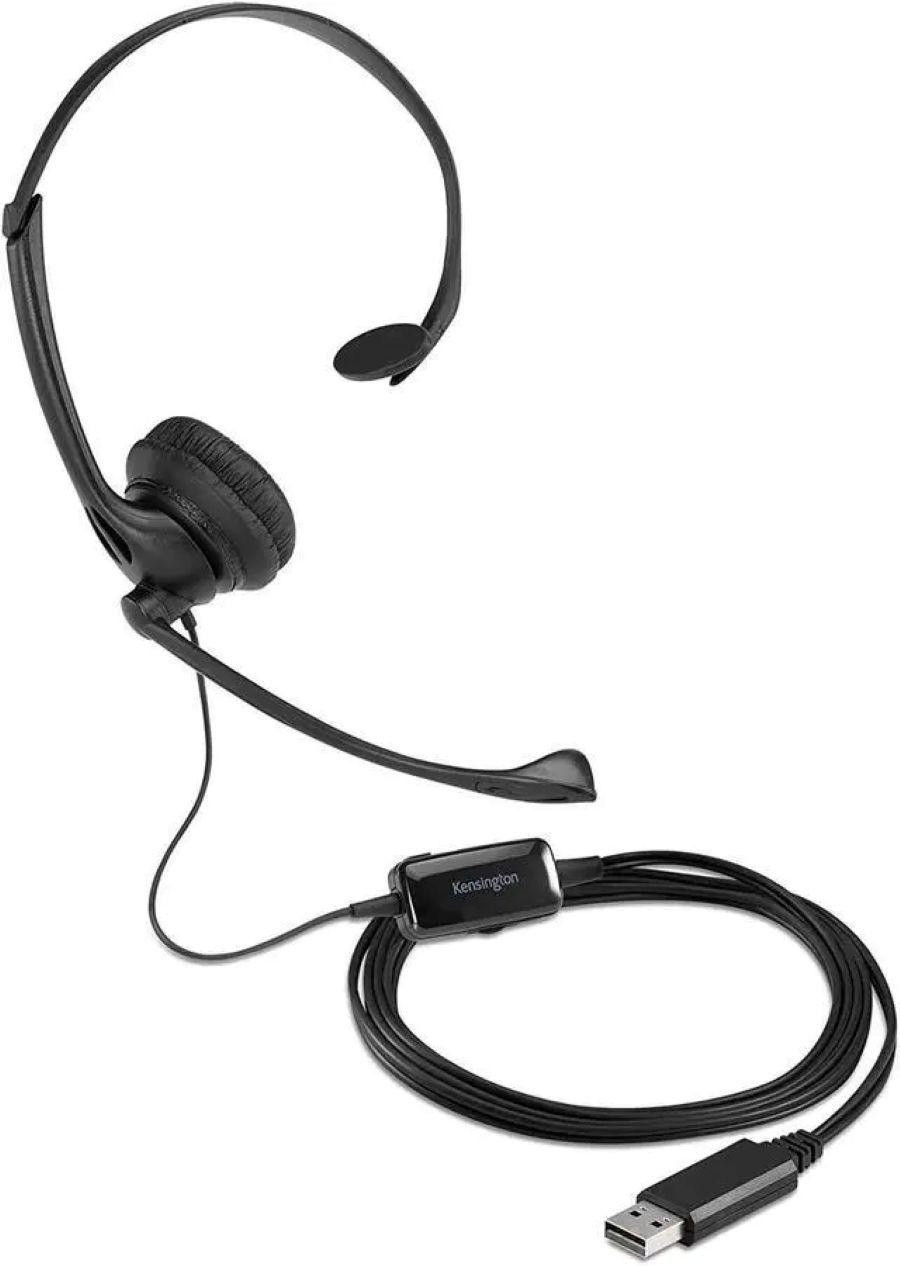 Audifono Mono Con Microfono Kensington USB A Control De Volumen-0