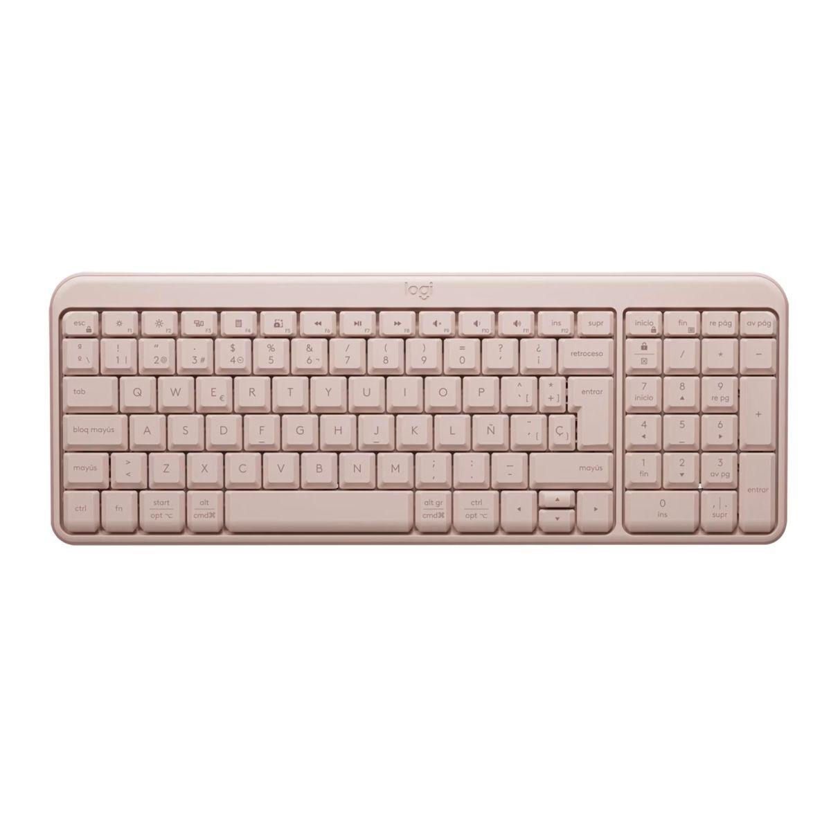 Teclado Inalambrico Espa ol Logitech K250 Rosado Alta Calidad-2