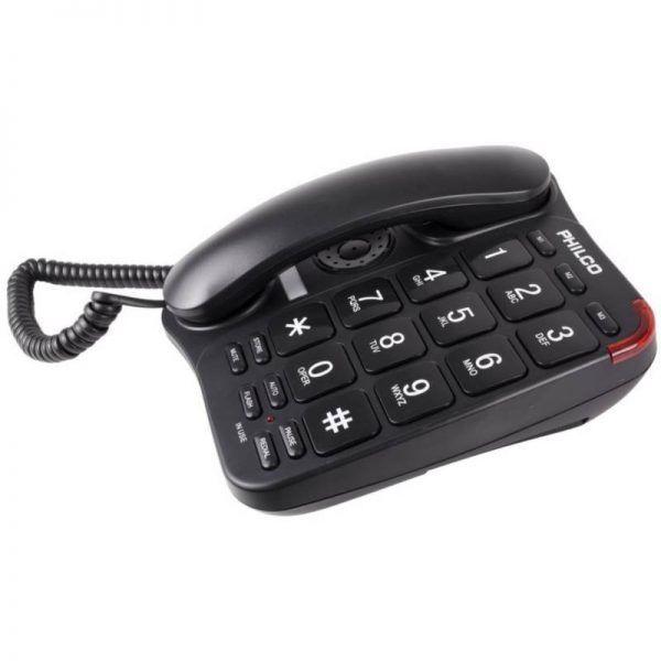 Teléfono Philco 180BK, Números Grandes, Negro-2
