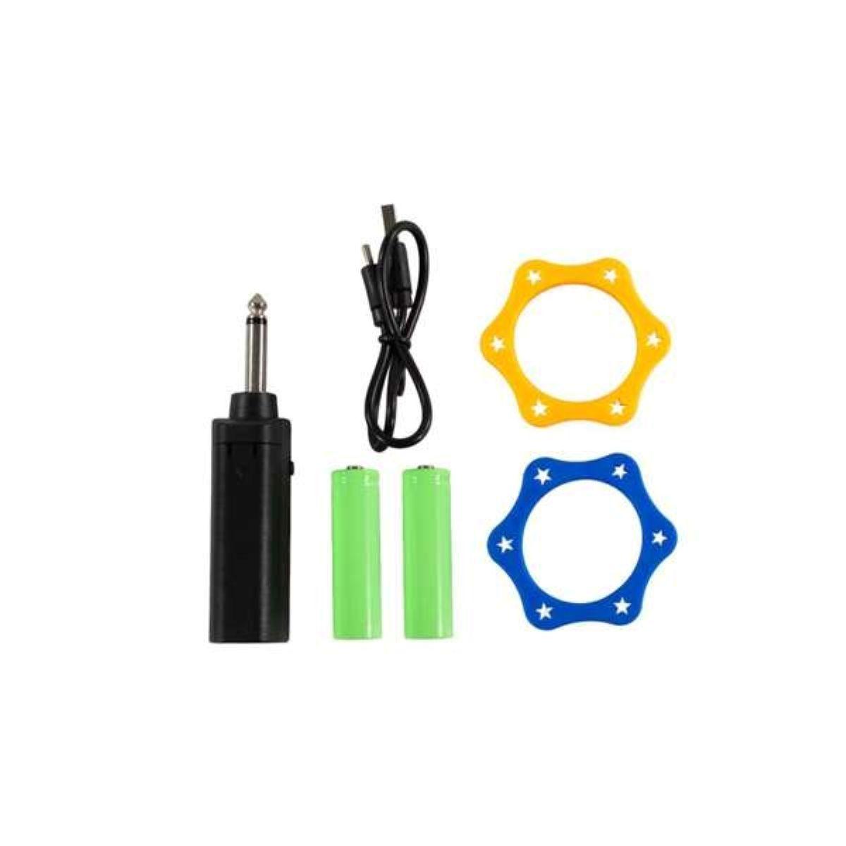 Set 2 Microfonos Vocales Inalambricos Recargables Audiopro AP02116-1