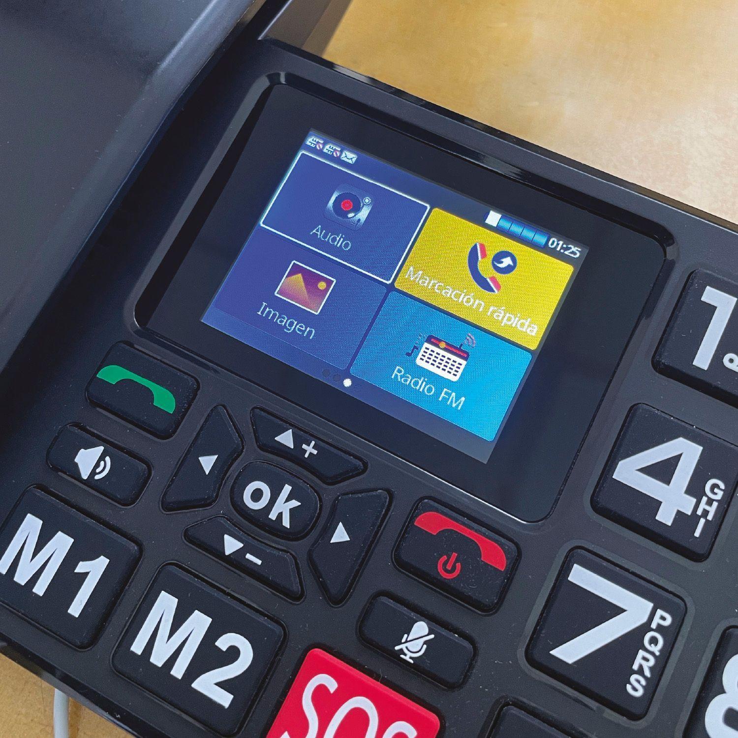 Telefono Senior Inalambrico Sobremesa 4G SOS 2.8Pulgadas Mlab-2
