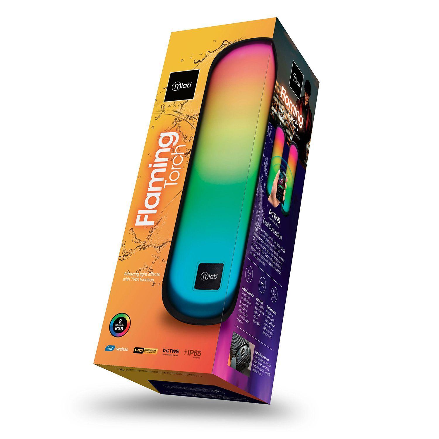 Parlante TWS Flaming Torch Bass Mlab 14w Luces RGB IP65-5