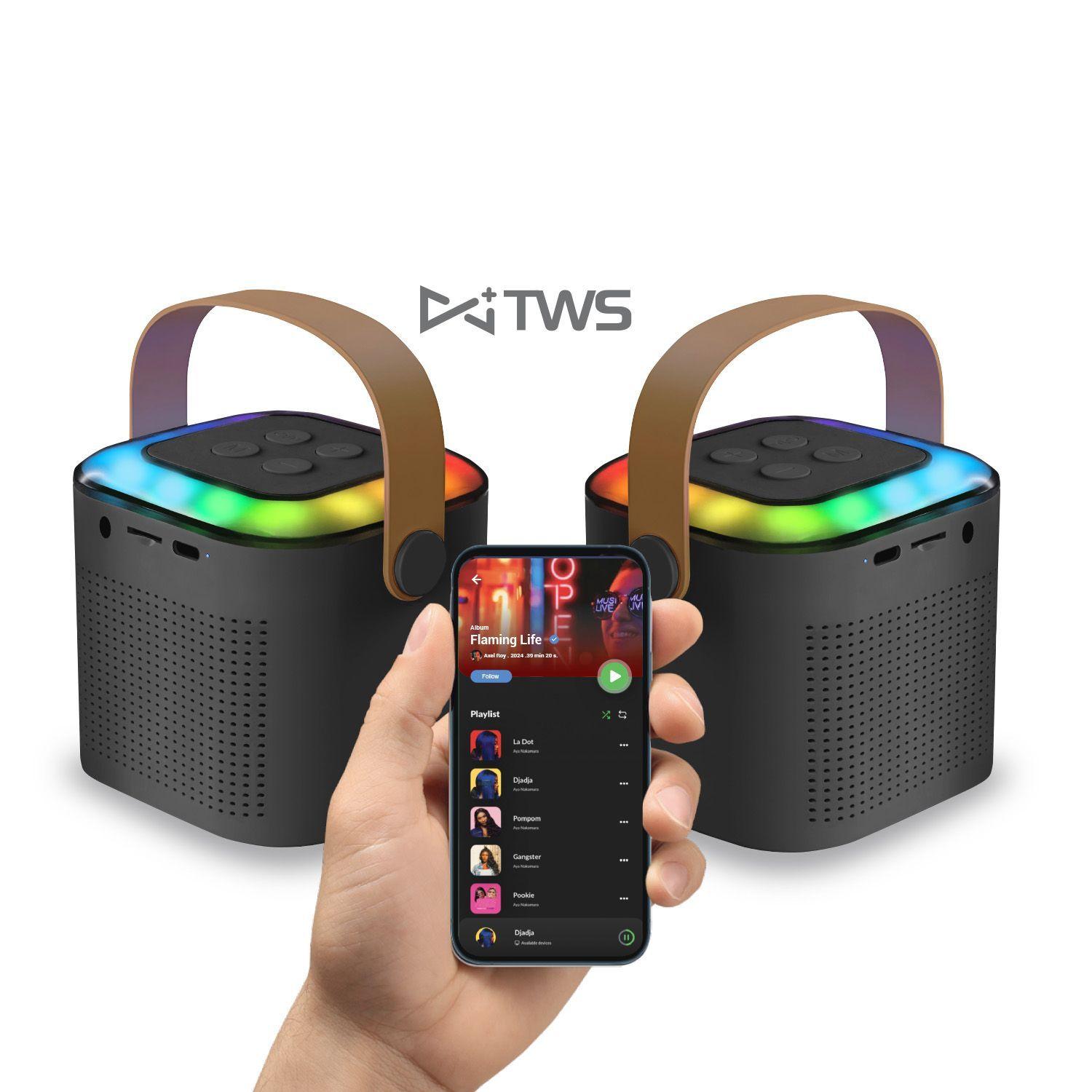 Mini Parlante Karaoke Infantil Con 1 Microfono Inalambrico Mlab 9390-1