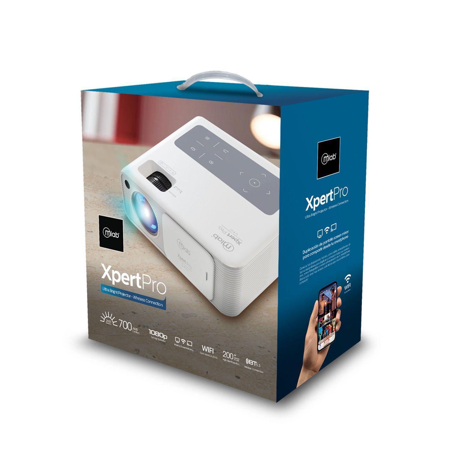 Proyector Xpert Pro 900 ANSI Mlab 9399, FHD 1080p, 14400 lúmenes, Wi-Fi, Bluetooth-5