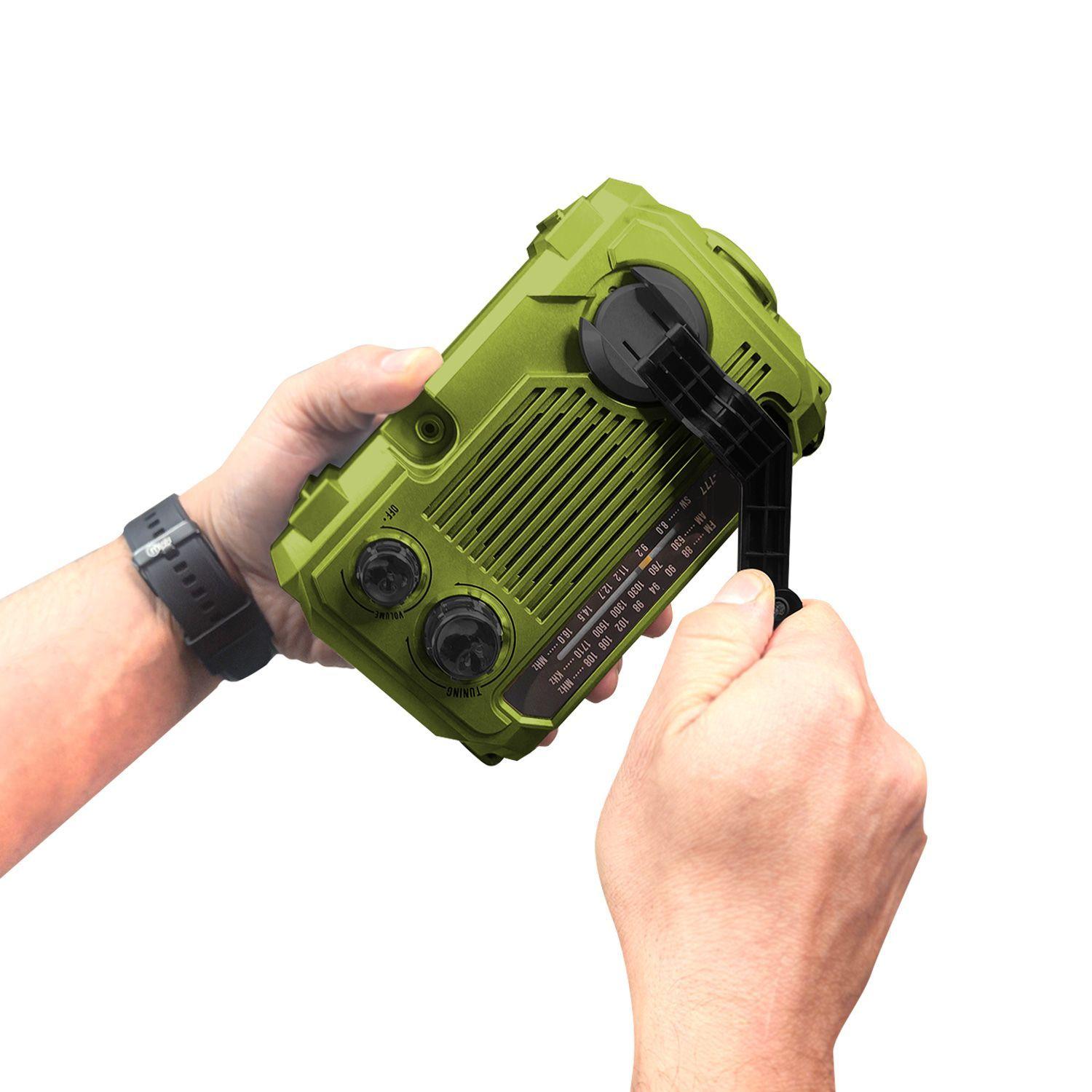 Radio Portatil Dinamo y Solar Recargable Linterna Mlab 9584-2