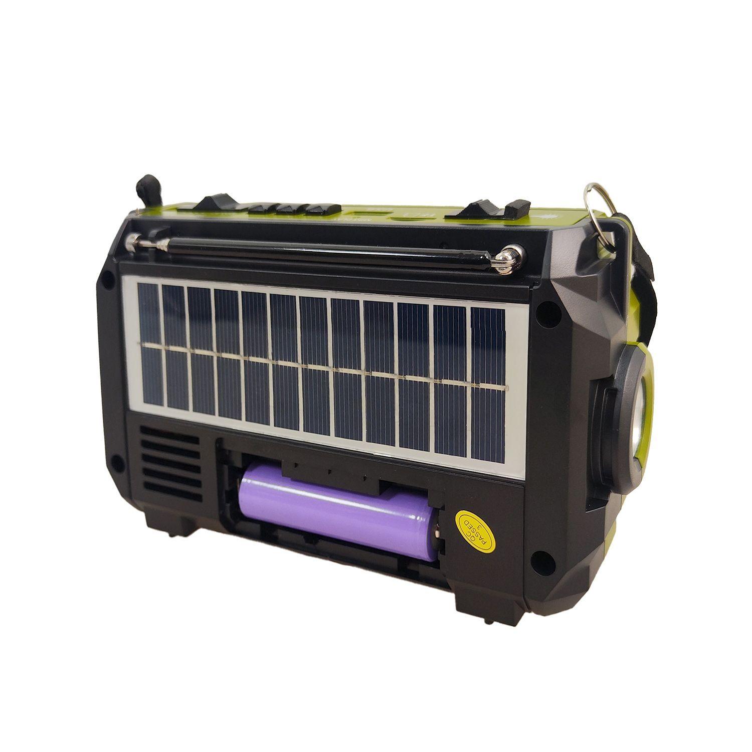 Radio Portatil Dinamo y Solar Recargable Linterna Mlab 9584-4