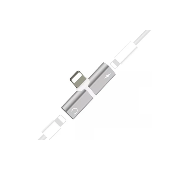 Adaptador / Divisor Lightning Para Audio Y Carga Fujitel S160LIGHTNIN-1