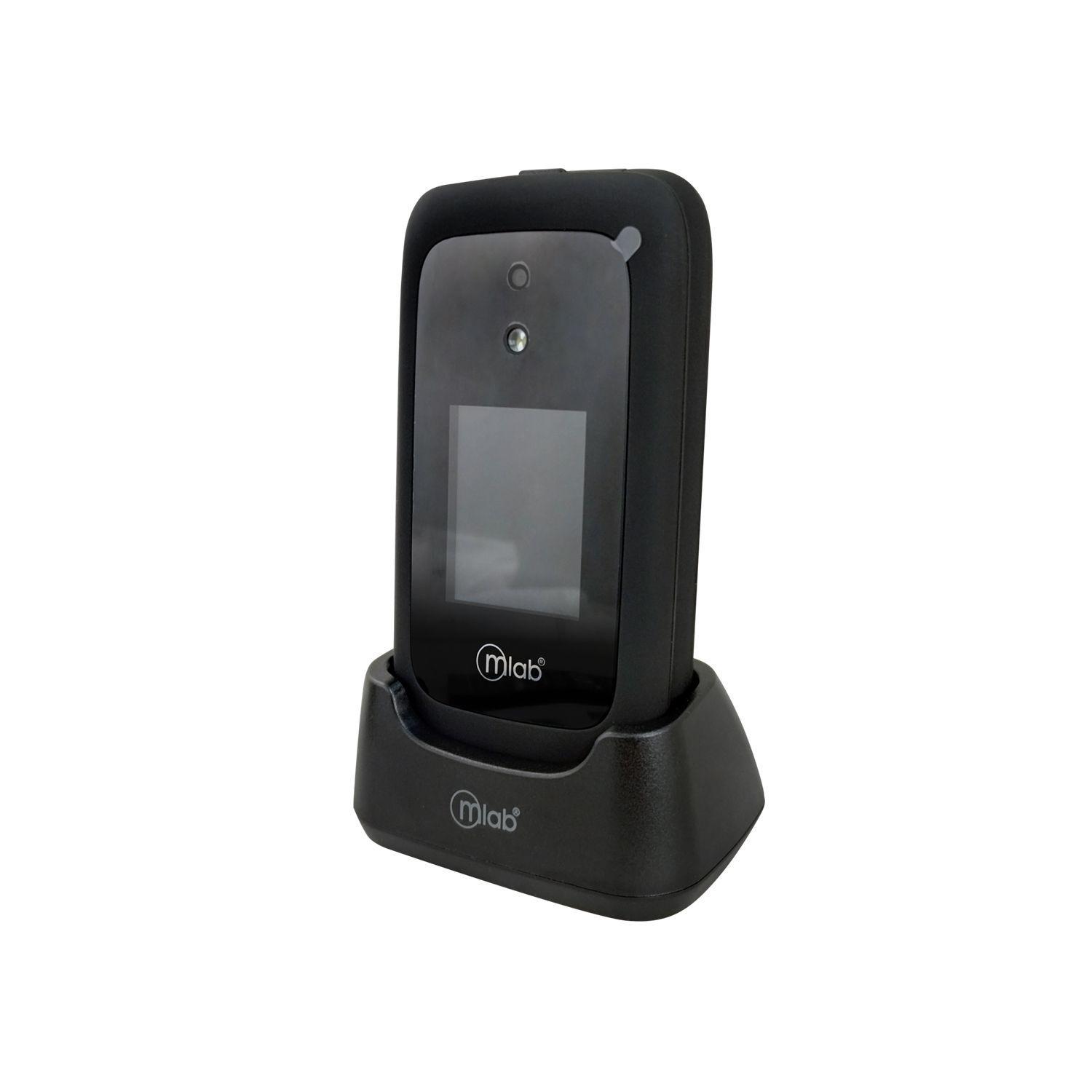 Celular Senior Adulto Mayor Mlab 4G-3G SOS Doble Pantalla 1.7 y 2.8 Pulgadas Base De Carga-3