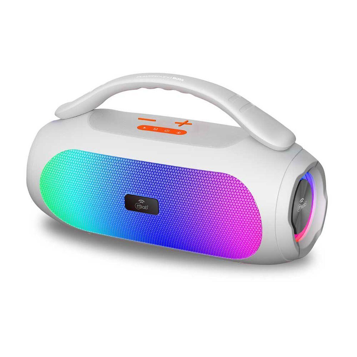 Parlante Portatil Mlab 9683 Power Sound Bass 30w Con Bajos Blanco Recargable-0