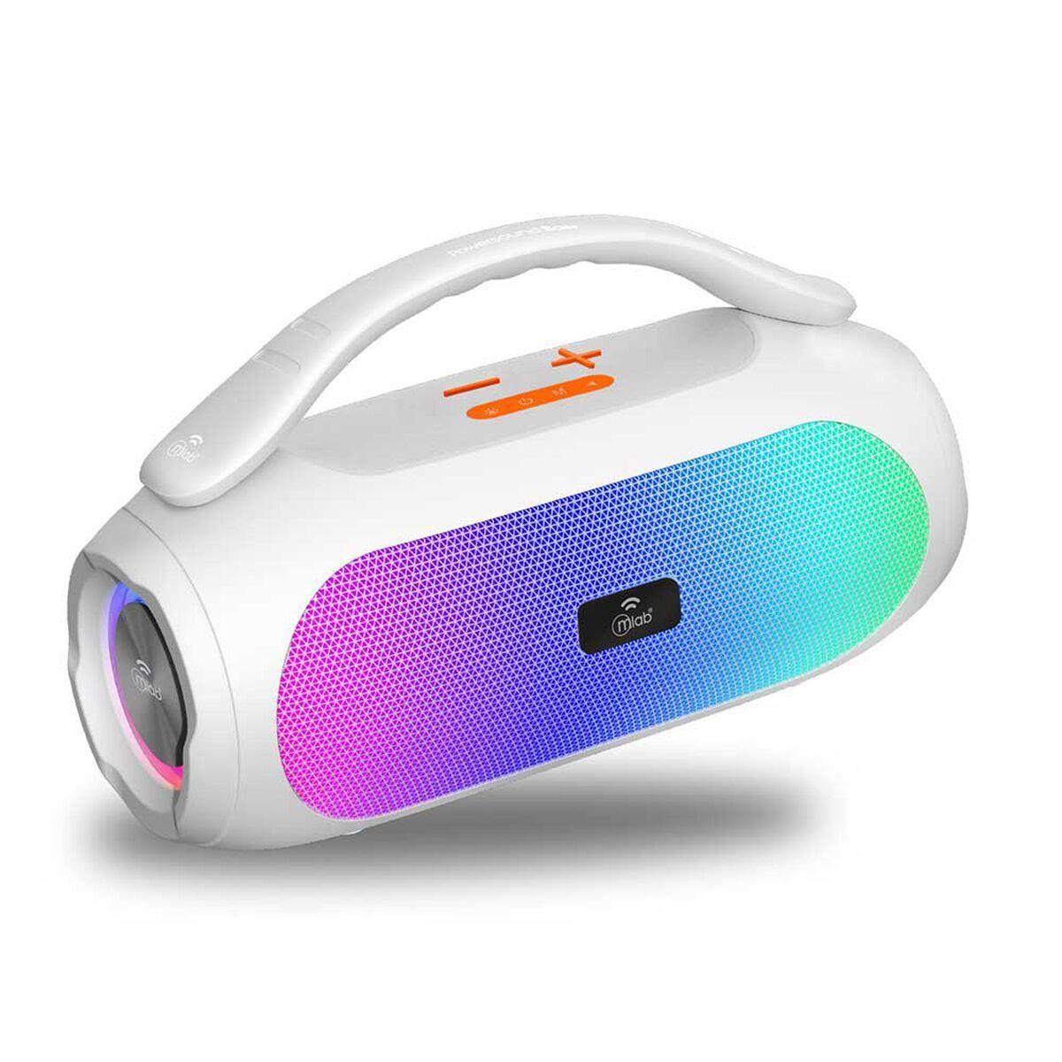 Parlante Portatil Mlab 9683 Power Sound Bass 30w Con Bajos Blanco Recargable-1
