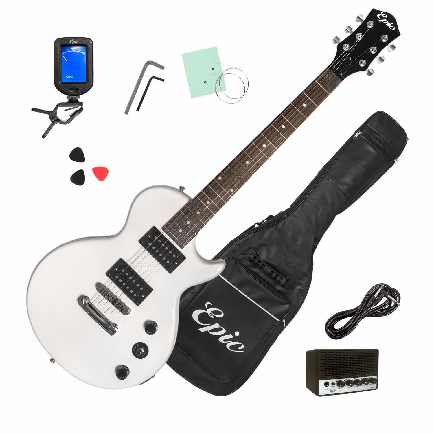 Guitarra Electrica 40p Epic LP con Funda Acolchada Amplificador 5w Afinador-0