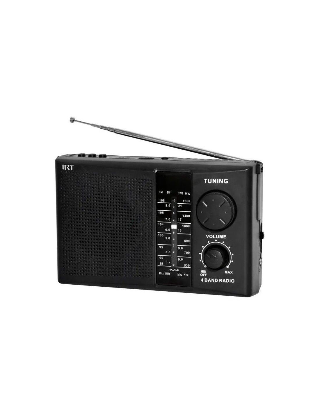 Radio Portatil AM/FM/BT 4 Bandas IRT RP4B01N Recargable-0
