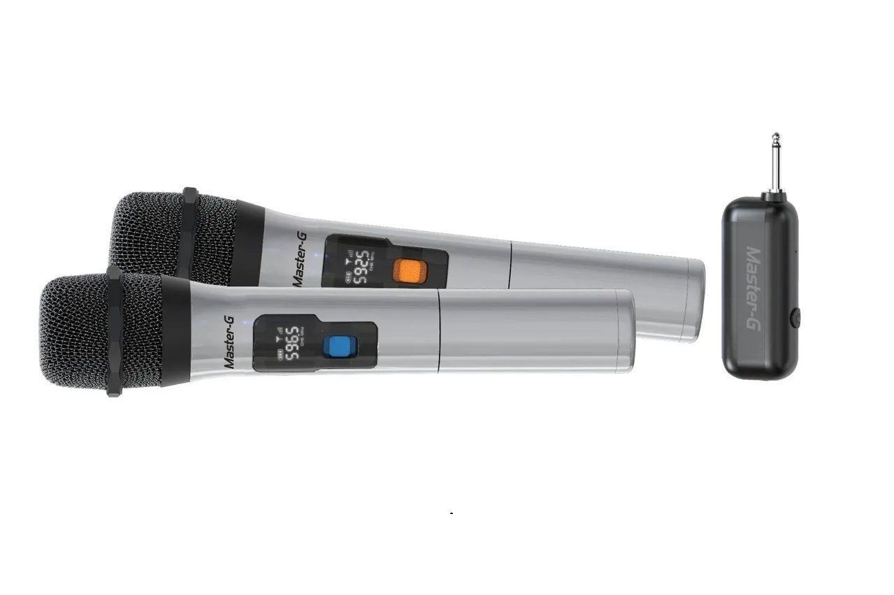 Master G Microfonos Inalambricos Set de 2 Unidades UHF Con Receptor-2