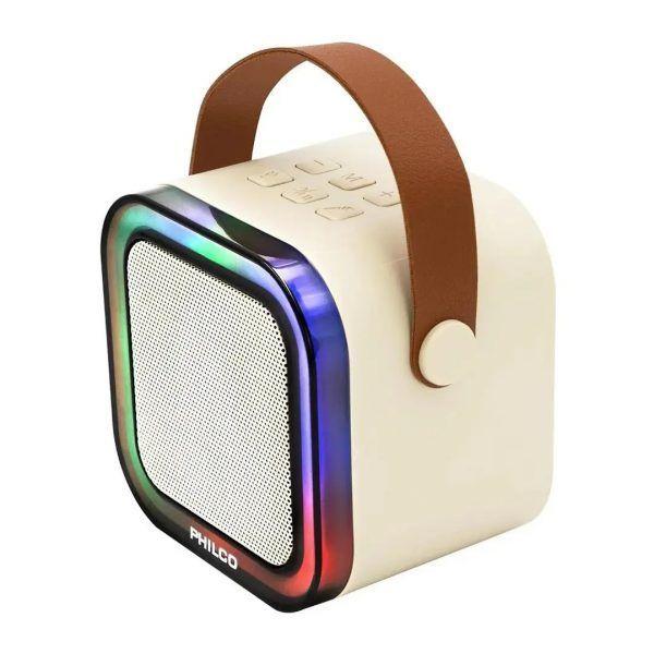 Mini Parlante Karaoke Infantil Blanco Con 2 Microfonos Inalambricos Philco 731W-6